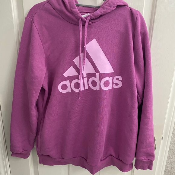 Pink Adidas 1x Hoodie sweatshirt, worn once, washed - Picture 1 of 3